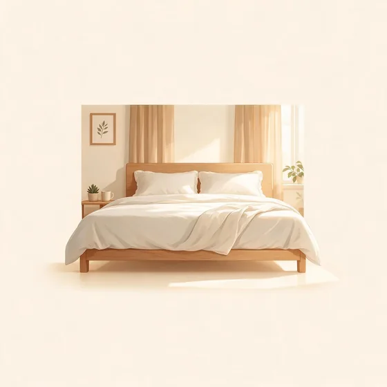 A freshly made bed